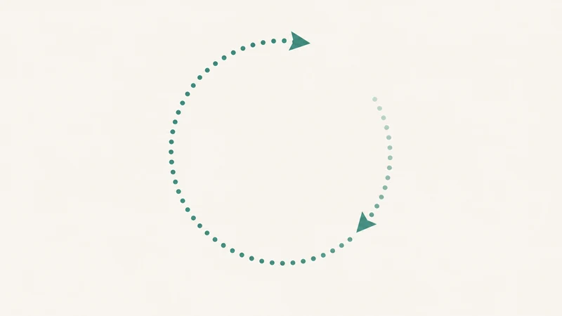 望みを言えないまま満たされない、という循環を示す抽象図